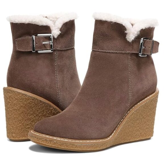 Franco Sarto Suede Wedge Ankle Boots - Ulayna - Picture 1 of 7